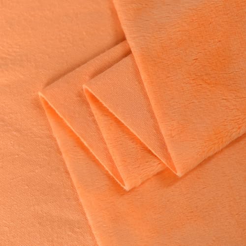 Surf turtle Orange Super Soft Minky Fabric by The Yard, 36"x60" - color: Orange