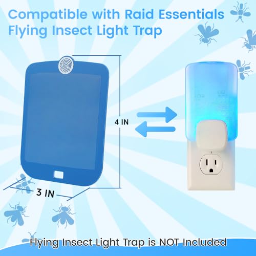 10 Pack Refill Cartridges Compatible with Raid Essentials Flying Insect Light Trap, Extra Sticky Refill Cartridges for Flying Insect Light Trap for Effective Pest Control, Odorless and Pet Safe