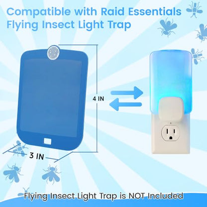 10 Pack Refill Cartridges Compatible with Raid Essentials Flying Insect Light Trap, Extra Sticky Refill Cartridges for Flying Insect Light Trap for Effective Pest Control, Odorless and Pet Safe