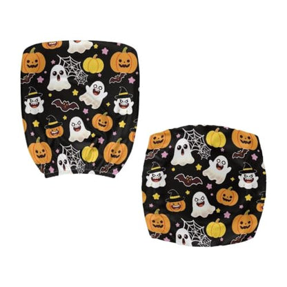 Halloween Bats Ghosts Computer Chair Cover 2 Piece - color: Halloween Bats Ghosts