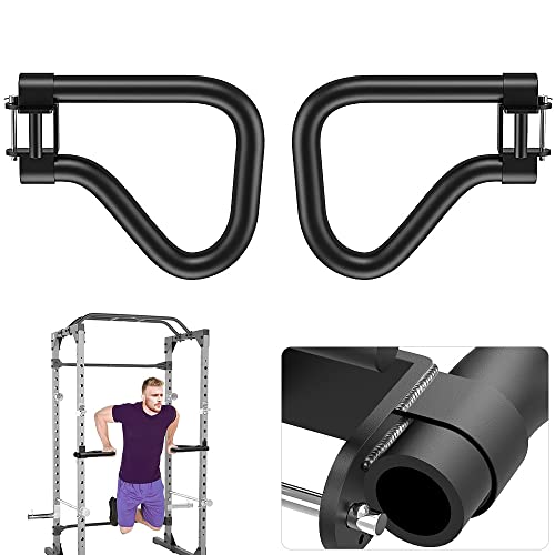 SELEWARE Dip Bar Attachment for Power Rack, 2 x 2 Tube, Multi Grip Handle - color: Solid Dip Bar Attachment for 1" Hole of 2x2 inch Rack