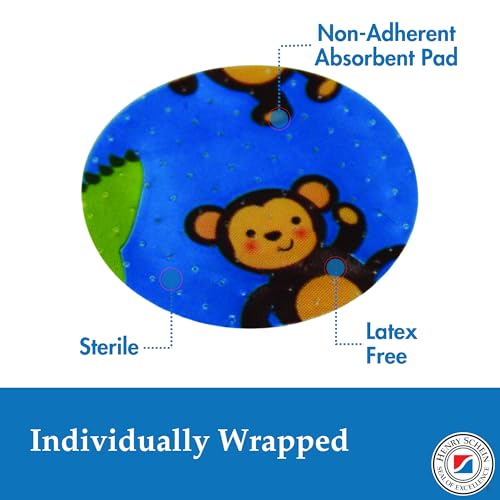 Henry Schein Kids Animal Print Spot Adhesive Bandage, 7/8", Sterile, 100 Ct - style: 7/8" Spot