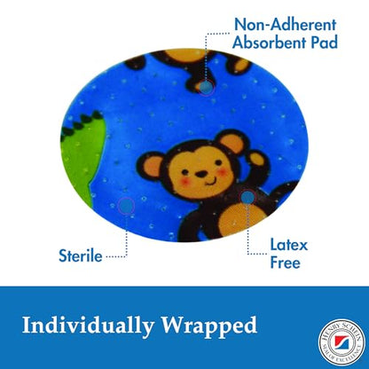 Henry Schein Kids Animal Print Spot Adhesive Bandage, 7/8", Sterile, 100 Ct - style: 7/8" Spot
