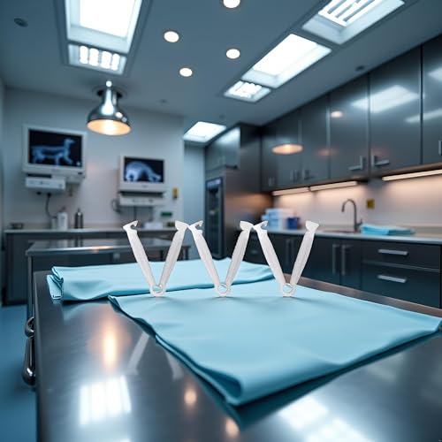 Disposable Umbilical Cord Clamps, 20-Pack, Medical-Grade Pet Birth Tool, Small Animal Veterinary Supplies