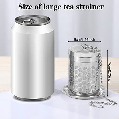 2 Pack Tea Infusers For Loose Tea, Stainless Steel With Lid - size: Large and Small sizes