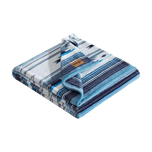 Wrangler - Soft Plush Throw Blanket for Bed & Couch, 50x70 - color: Coyote Sands Blue, size: 50" x 70"