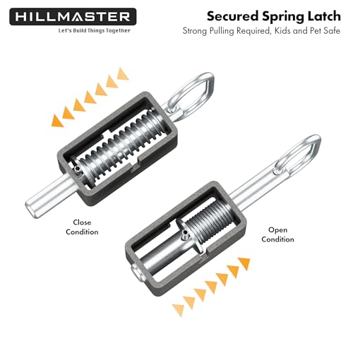 Weld-on Trailer Spring Latch Lock, Heavy Duty Trailer Gate Latch Universal Long Spring Lock, Spring Latch Assembly with Plain Tube,Spring Loaded Latch for Barn Doors, Tracks & Ramp Doors (2 Pack) - size: 5in