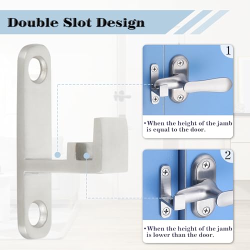 Alise Flip Latch Lock 360 Degree Swinging Gate Latches Door Lock,Brushed - color: Brushed, size: Large Size