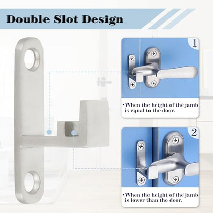 Alise Flip Latch Lock 360 Degree Swinging Gate Latches Door Lock,Brushed - color: Brushed, size: Large Size