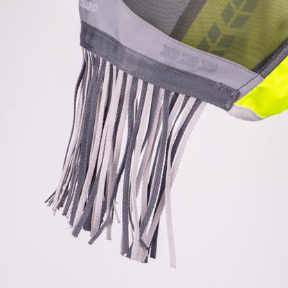 Shires Flyguard Pro Hi-Viz Fine Mesh Horse Fly Mask with Ears and Nose Fringe - Yellow Small Pony - color: yellow, size: Small Pony