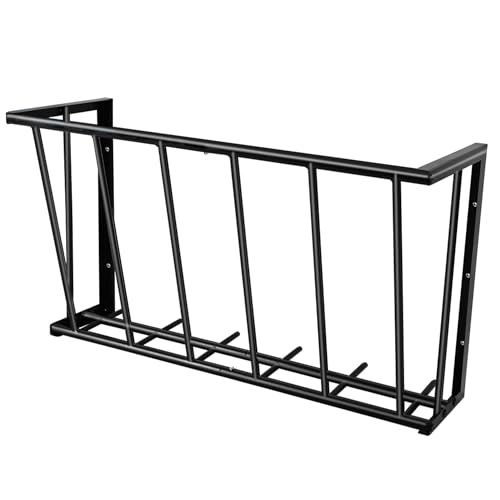 Wall Mount Hay Feeder for Goats, 27-Inch Long Metal Hay Rack for Horses - size: 27in Long