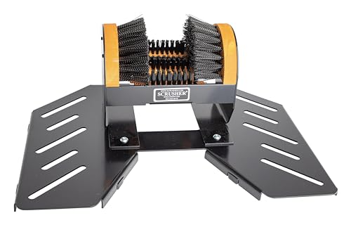 Deluxe Scrusher with Portable Base No Mounting Outdoor Boot Scrubber Brush - style: Deluxe with Base