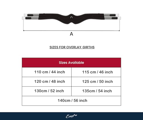 Exion Over Lay Girth with Snap and Sheep Skin Lining/Grey Elastic with White Lines | 110 cm / 44 inches/Sheep Skin Padding