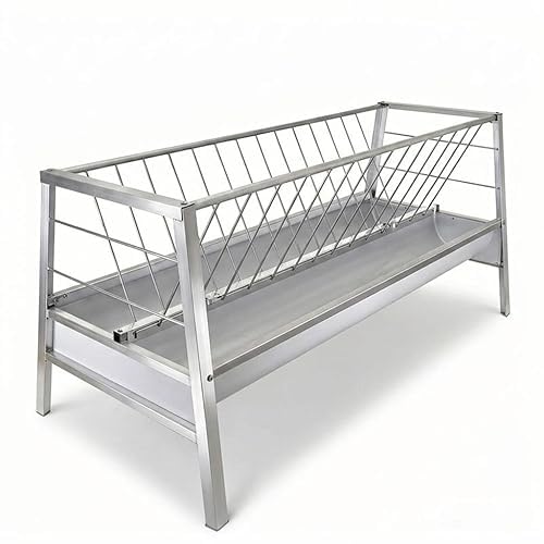 Portable Double Side Feeding Trough, Anti Waste Ruminant Trough, Sheep Goat Cattle Feeder for Small Farm