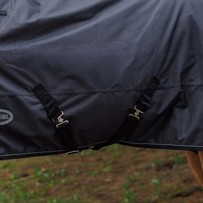 Glacier 600D Midweight Turnout Blanket (82, Black) - size: 82