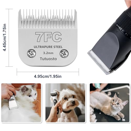 7FC Clipper Blade Compatible with Andis, Wahl and Oster Dog Clippers - color: 7FC