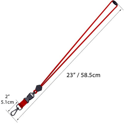 Wisdompro 23 inch Round Cord Lanyard with Safety Breakaway Buckle - color: Red