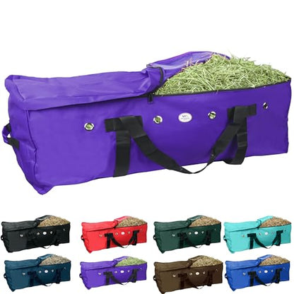 Majestic Ally 1200 D Nylon Fabric Large 44” x 20” x 16” and Extra Large 52" x 27" x21" Heavy-Duty Hay Bale Storage Bag (Purple, X-Large) - color: Purple, size: Extra Large