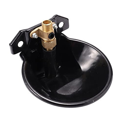 Automatic Goat Sheep Waterer Bowl with Copper Touch Valve - color: BLACK