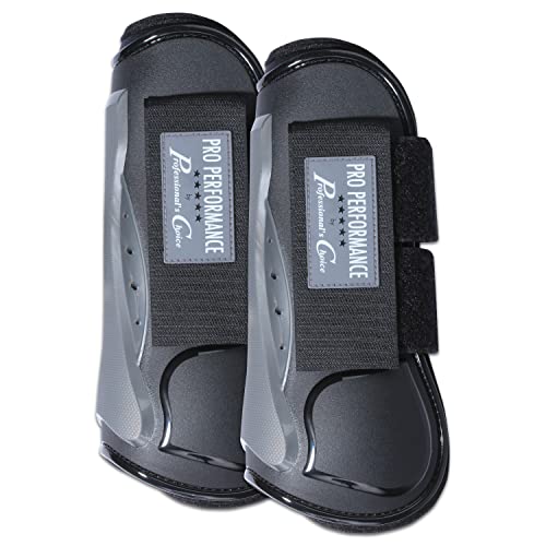Professional's Choice Pro Performance Show Jump Boots | Front Pair | Universal Size - color: Black, style: Standard Fastener