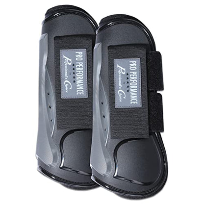 Professional's Choice Pro Performance Show Jump Boots | Front Pair | Universal Size - color: Black, style: Standard Fastener