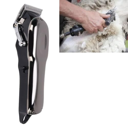 Semme Cordless Horse Clipper, Low Noise Alloy Livestock Grooming Kit with 1500mAH Battery, for Horses Cows Cats Dogs Rabbits