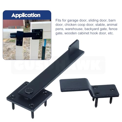 2 Pack Heavy Duty Barn Door Latch, Gate Latch for Wooden Fence