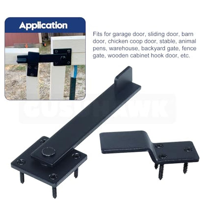2 Pack Heavy Duty Barn Door Latch, Gate Latch for Wooden Fence