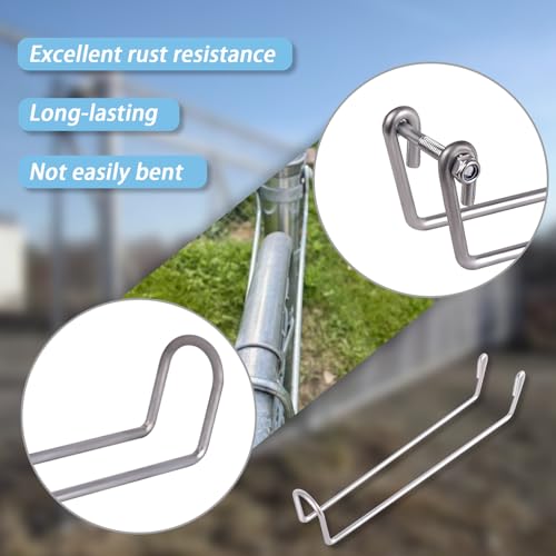 Over Throw Wire Arm Top Gate Latch Chain Link,13.5" Long | Over Wire Arm Throw Over Latch Fits for Double Drive Chain Link Gates With 1-1/8" Or 1-3/8" OD Round Tube Residential Frames