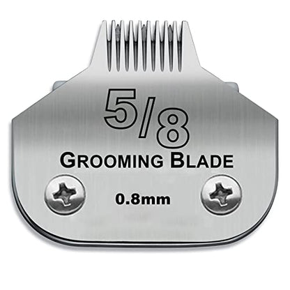 Detachable Stainless Steel Dog Blades for Andis & Oster A5 Grooming - color: Silver, size: 5/8 0.8mm