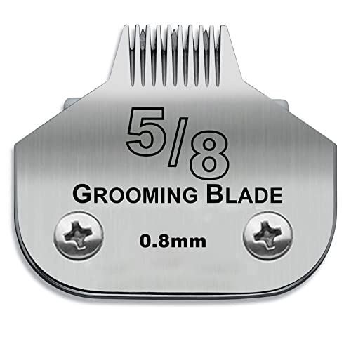 Detachable Stainless Steel Dog Blades for Andis & Oster A5 Grooming - color: Silver, size: 5/8 0.8mm