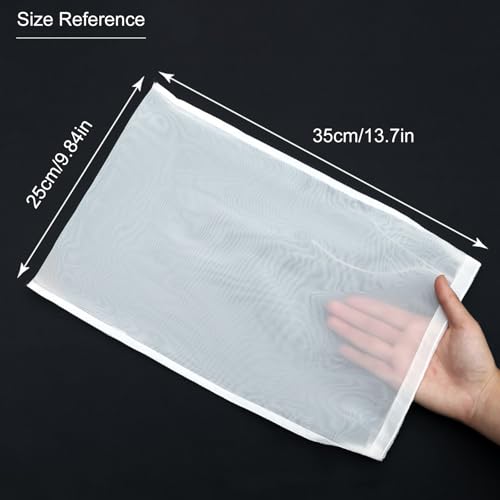 Multi-Purpose Filter Bag, 3 Pack 100 Micron Fine Mesh Strainer - Reusable Nut Milk Bag for Soy Milk, Juice, Wine, Coffee, Tea & Cheese Making - Kitchen Food Grade Nylon Filter