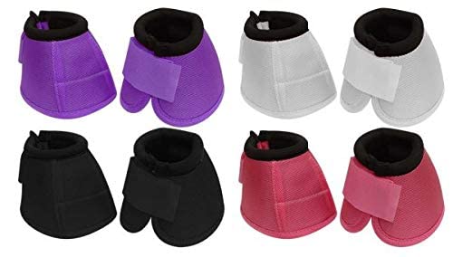 Showman Medium 1680 Denier Heavy Duty No-Turn Bell Boots - color: Black