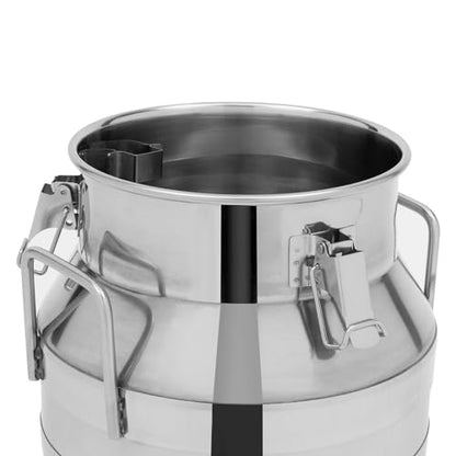 DYNAMI 3.2Gal Stainless Steel Milk Bucket With Sealing Lid and Carry Handle,Thickened Stainless Steel Milk Can Large Liquid Container Storage,for Milk,Wine, Oil Storage Transport (12L/3.2gal) - size: 12L/3.2gal
