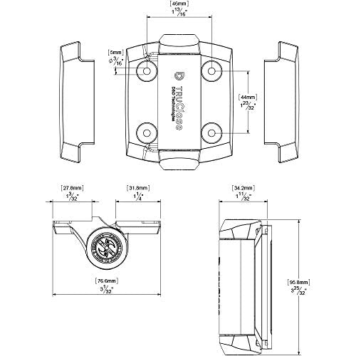 D&D TCA1S3WTS TruClose Regular Gate Hinge Square Metal Gates, White, 2 pcs. | Safety gate hinge, no alignment legs, self-closes metal gates up to 66 lb. For square gate posts. White, comes with 2 hinges - color: White, size: Adjustable gate gap: 3/8”–7/8”