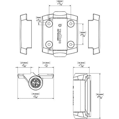 D&D TCA1S3WTS TruClose Regular Gate Hinge Square Metal Gates, White, 2 pcs. | Safety gate hinge, no alignment legs, self-closes metal gates up to 66 lb. For square gate posts. White, comes with 2 hinges - color: White, size: Adjustable gate gap: 3/8”–7/8”