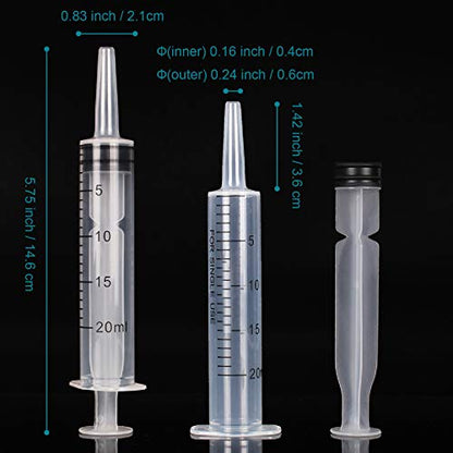 20ml Plastic Oral Syringe Without Needle for Liquid Lab Medicine Dropper | 10Pack 20 ml / 20 cc, Individually Packaged Ideal for Beverage Dispensing, Thick Liquids Irrigation, Food and Water Feeding