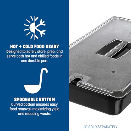 Carlisle FoodService Products 10201B03 StorPlus Full Size Food Pan, Polycarbonate, 4" Deep, Black - color: Black, size: 4", style: Pan
