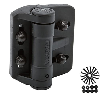 D&D TCAMA1 TruClose Mult-Adjust Gate Hinge Square Gates, Black, 2 pcs | 3-way adjustable gate hinge, self-closes square post metal, wood, vinyl gates up to 55 lb, Black, comes with 2 hinges - color: Black, size: For Square Posts, Gate Gap up to 1.5 in