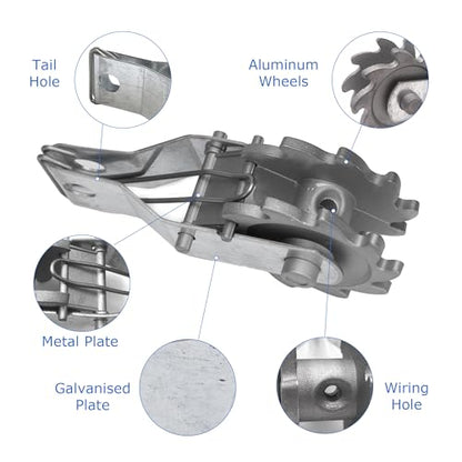 Electric Fence tensioner, Wire Strainer, High tensile Fence Tightener 20pcs - color: silver, size: 20 pcs