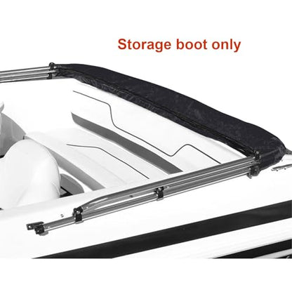 SavvyCraft Bimini Top Cover Boot, Black, Pontoon Square Frame 96"-103" W | Stern Light Cutout, UV & Fade Resistant, Waterproof, All-Weather Protection, Round & Square Frame Fit, Zipper Closure - color: Black, size: Pontoon Square Frame 96"-103" W