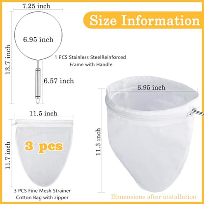WMKGG Ultra Fine Mesh Strainer Bags,Cheese Cloth Bag for Straining - size: Medium Size