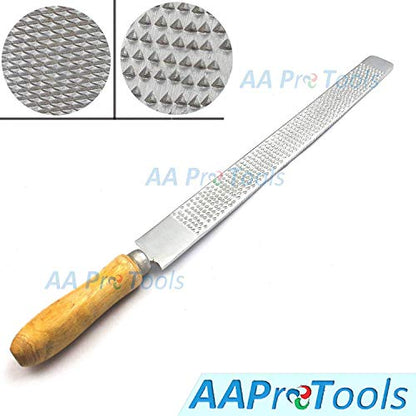Professional Vet Farrier Tool Equine Horse Shoe Hoof Rasp Wood Handle
