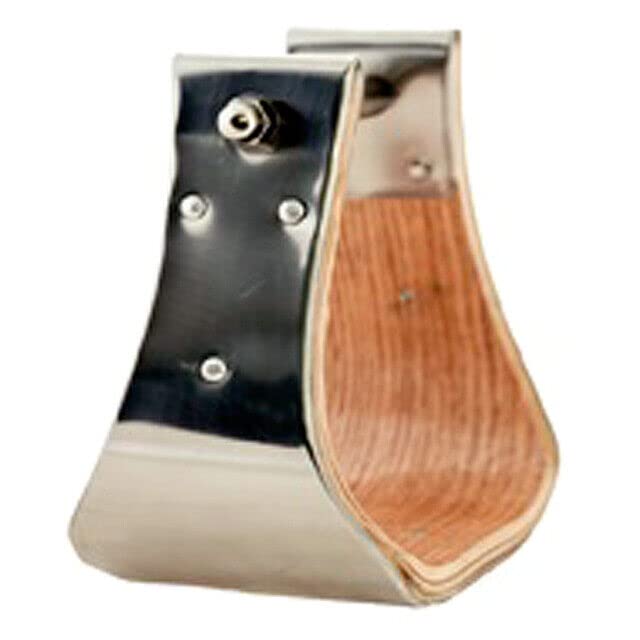 HILASON Horse Bell Stirrups Bound Stainless Steel - size: 4 In