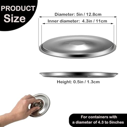 Universal Lid, Cover Bowl, Mini Pan Lid, Milk Pot Lid, 4.7Inch/12cm | 2Pcs Stainless Steel Cookware Lid Replacement Accessories for Skillets Frying Pans - size: 12CM