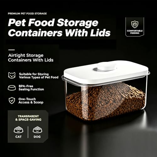LivLab Mker 10lbs Dog Food Storage Containers With Lids & Cup - color: (D979)-5.5L-1