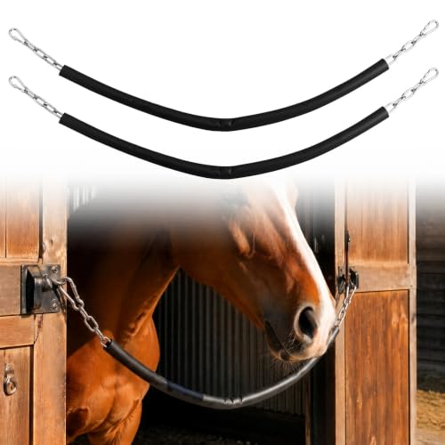 2 Pcs 47 Inch Horse Stall Guard Stall for Horses Chain Fence Gate Hardware
