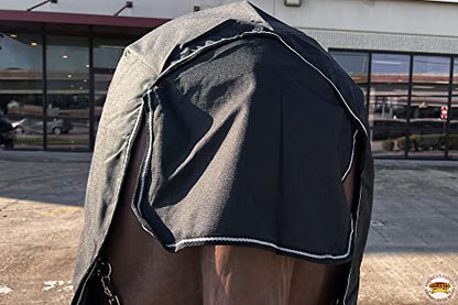 HILASON 1200D Turnout Sheet Black, 69 in, Waterproof - color: Black, size: 69 in