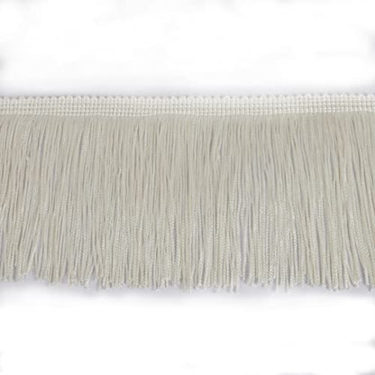 Chainette Fringe Trim 10 Yard x 4 Inches Fabric Tassel Trims - color: Cream, size: 4"-10Yards/R