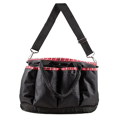 Schneiders Deluxe Horse Grooming Kit | Color Red | Comprehensive Horse Care | Extra Roomy Tote | Inclusive Grooming Tools | Stylish Black & Red Design | Convenient Shoulder Strap - color: Red